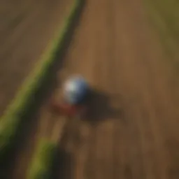 Aerial view of diverse agricultural landscapes showcasing crop rotation and sustainable farming techniques