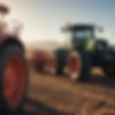 Modern farming equipment and technology in use on a ranch