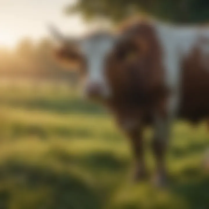 Cattle grazing on lush green pasture in Tennessee