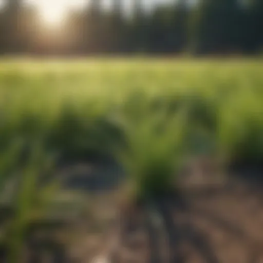 Vibrant pasture grass ideal for cattle grazing in Tennessee