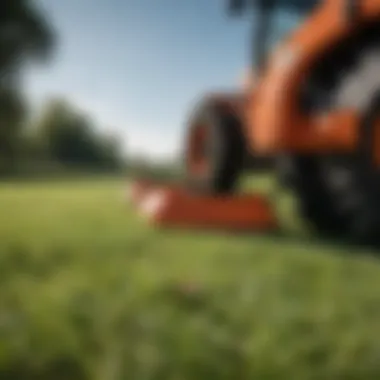 Close-up of flail mower blades for optimal cutting