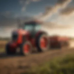 Branson tractor on a farm field