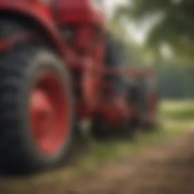 Close-up of brush hog blades showcasing their durability