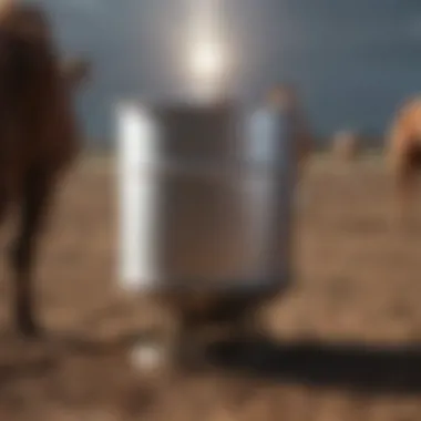 Innovative Bucket Heater Technology Innovative bucket heater in action for livestock hydration