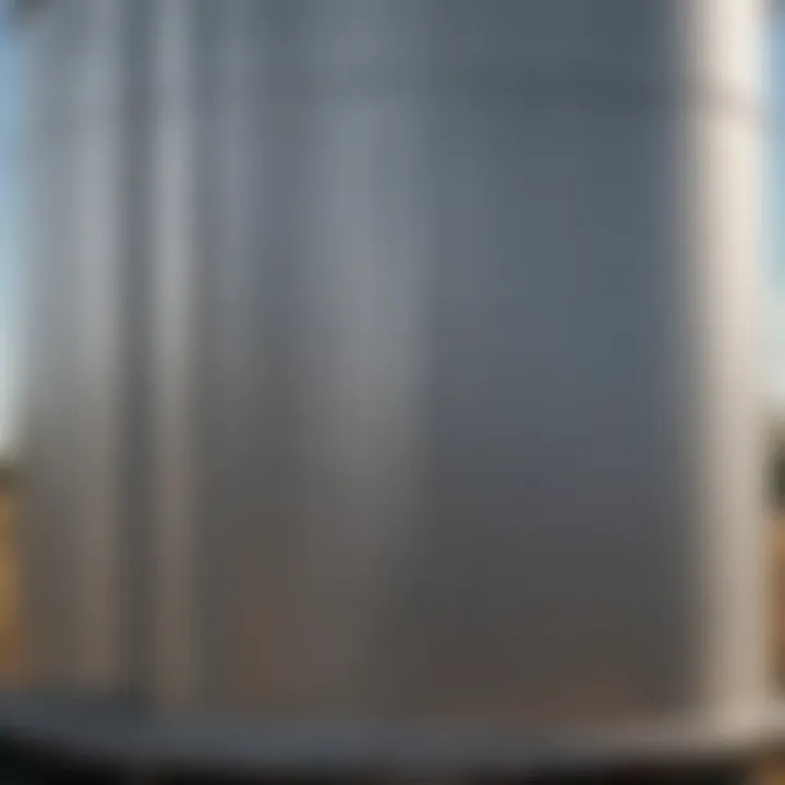 Detailed view of Butler grain bin dimensions