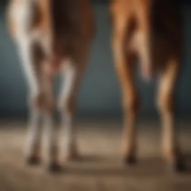 Veterinarian examining a calf