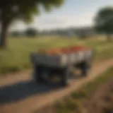 Versatile carryall utility cart in a field