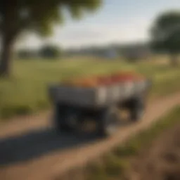 Versatile carryall utility cart in a field