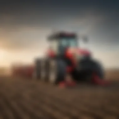 Infographic comparing various models of Case IH field cultivators and their specs