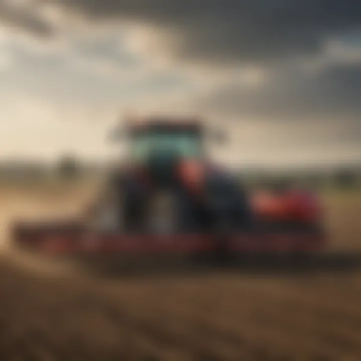 Case IH field cultivator in action across a cultivated field highlighting performance