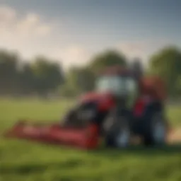 High-tech Case IH sprayer in a lush field