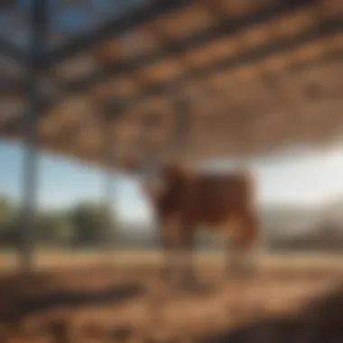 Innovative Cattle Shade Structure Design A well-designed cattle shade structure providing ample coverage