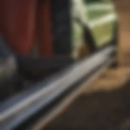 Chrome U channel trim used for agricultural tool protection