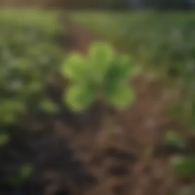 Clover in a Sustainable Farming Ecosystem Clover cover crop in a sustainable farm ecosystem