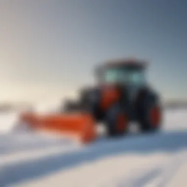 Field Demonstration of Snow Removal Equipment A field demonstration of snow removal equipment showcasing efficiency and productivity.