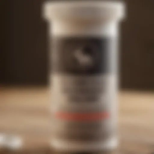 Close-up of goat dewormer paste tube with label