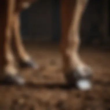 Cattle Hoof Care in Practice A professional livestock caregiver using hoof nippers to maintain cattle hooves in a farm setting