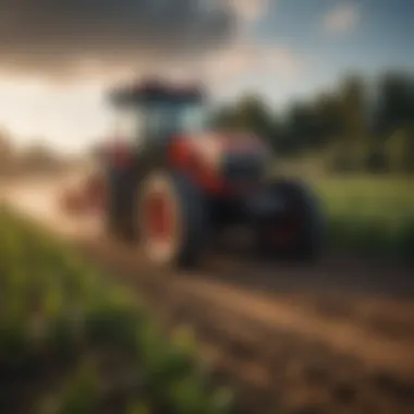 LS Tractor Performance in Agricultural Tasks LS tractor in action during agricultural tasks demonstrating performance