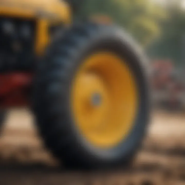 Close-up of LS tractor specifications highlighting key features