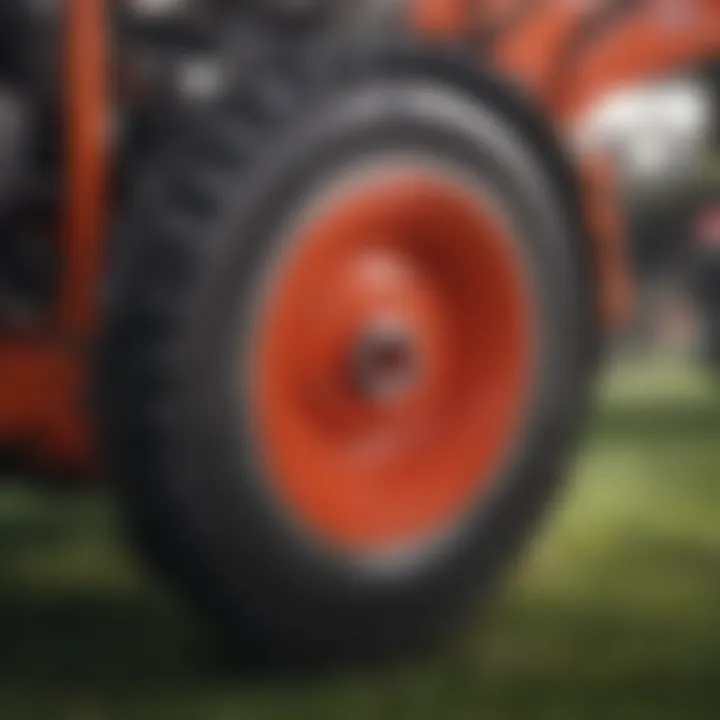 Close-up view of key Mohawk mower parts