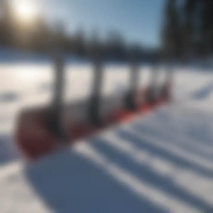 Different types of snow blades displayed for comparison