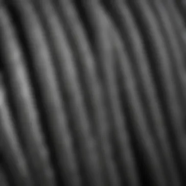 Close-up of stainless steel cables showcasing their robust texture