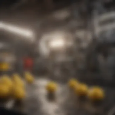 Modern equipment used in lemon extraction and processing