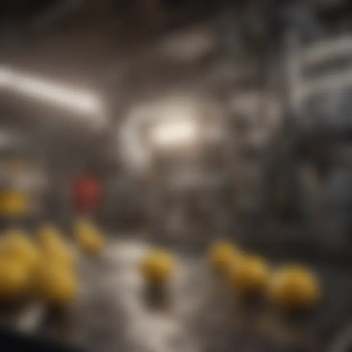 Modern equipment used in lemon extraction and processing