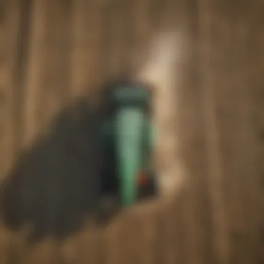 Aerial View of Silage Bagger in Farming An aerial perspective of a farm utilizing silage baggers for efficient feed storage.