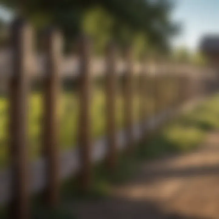 A beautifully designed wooden fence surrounding a ranch.