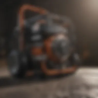 Detailed layout of pressure washer components.