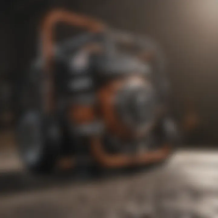 Detailed layout of pressure washer components.