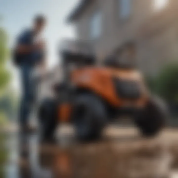 Optimal performance of a connected pressure washer.