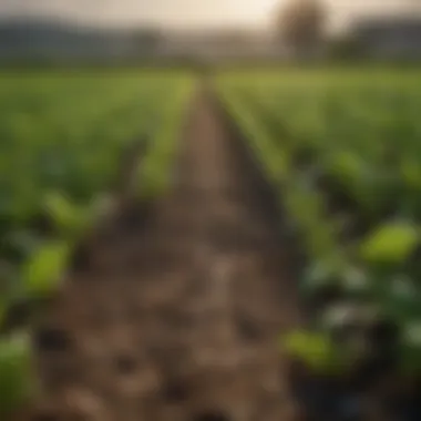 Lush green crops thriving with the application of bat guano as a natural fertilizer