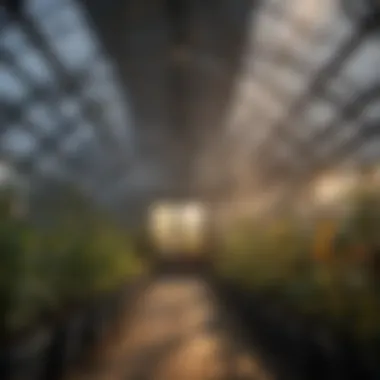 Innovative DC Powered Grow Lights in Action Illuminated DC powered grow lights in a greenhouse setting