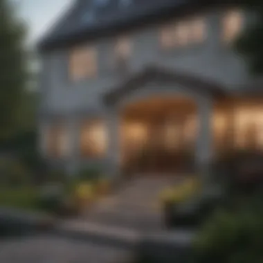 Home Exterior with Accessibility Features An inviting home exterior with accessibility features