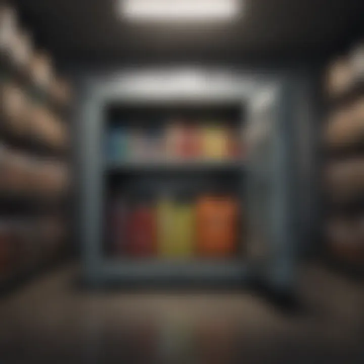 Chemical disinfectants stored in a safe environment
