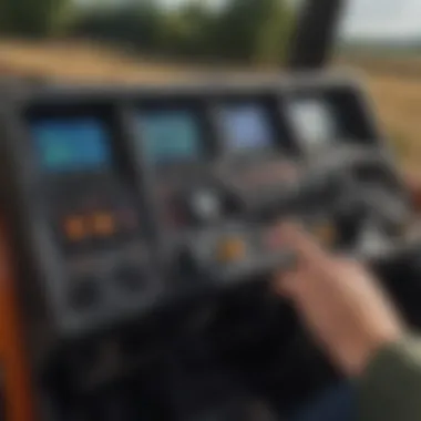 Close-up of the advanced controls of the articulated loader