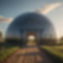 Innovative dome storage design in agricultural setting