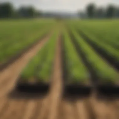 Dura Trays Enhancing Crop Management Agricultural field demonstrating the use of dura trays in crop management.