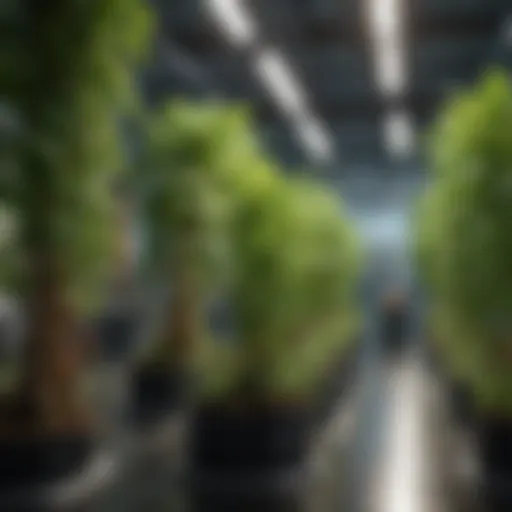 Nutrient solution in a hydroponic system