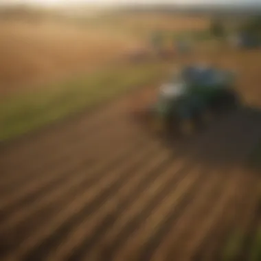 Innovative Farm Design Techniques Illustration of innovative farm design techniques focusing on crop rotation and resource management