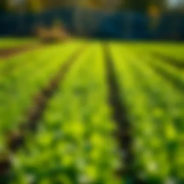 Cover Crops for Erosion Control Lush cover crops providing soil protection