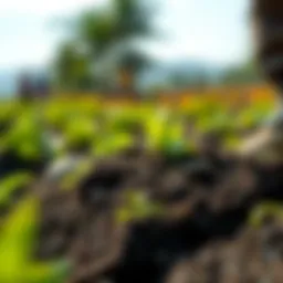 Healthy soil rich in organic matter
