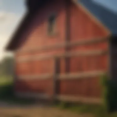 A close-up of a barn's structural features showcasing its potential for agricultural use