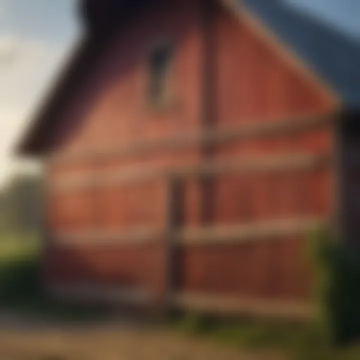 A close-up of a barn's structural features showcasing its potential for agricultural use