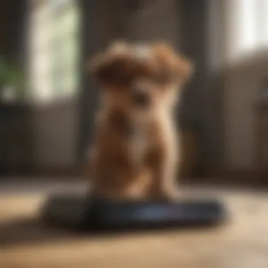 Durable puppy scale designed for active canine movements