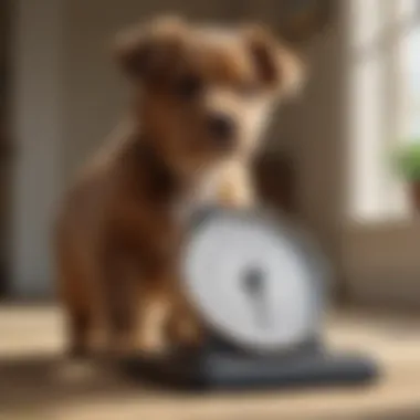 User-friendly puppy scale showcasing its adjustable features