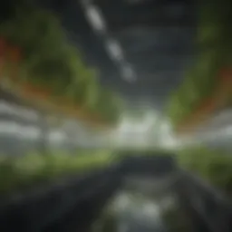 A vibrant hydroponic system showcasing diverse plant varieties in a controlled environment.