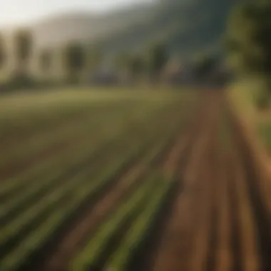 Traditional Organic Practices An organic farming field illustrating traditional cultivation methods in harmony with nature.